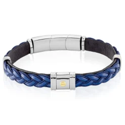 Bracelet Trenza Acier Bicolore-JOURDAN