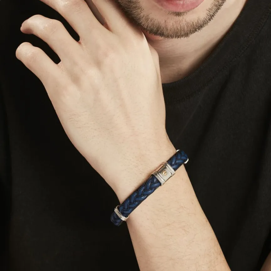 Bracelet Trenza Acier Bicolore-JOURDAN