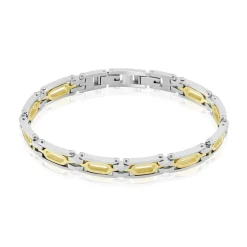 Bracelet Wild Acier Blanc Et Jaune-JOURDAN Best