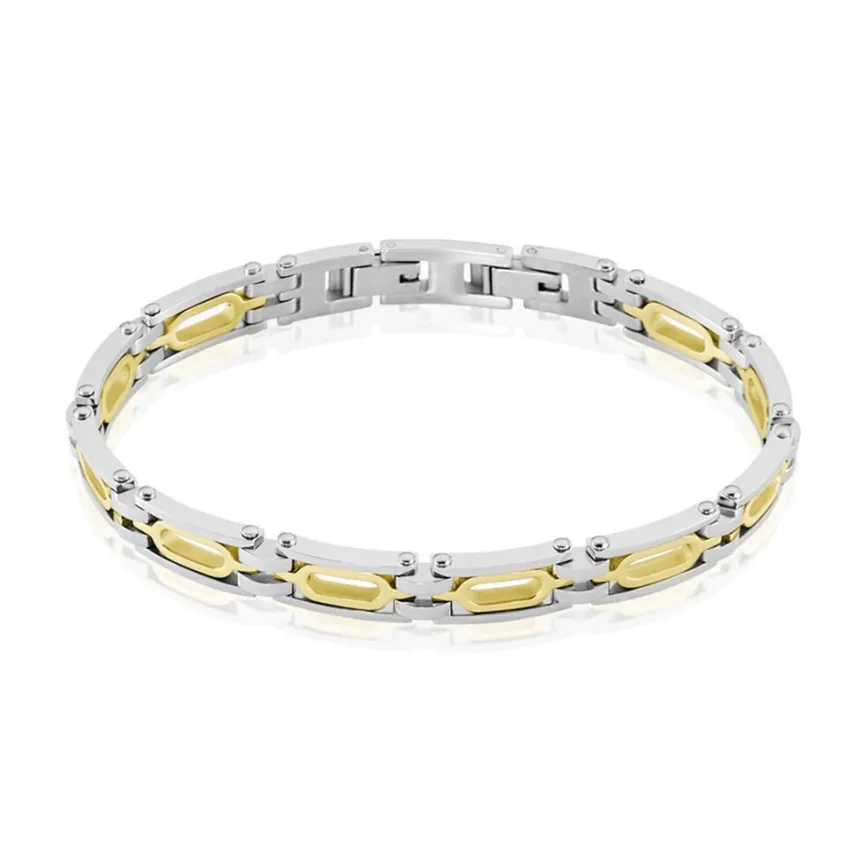 Bracelet Wild Acier Blanc Et Jaune-JOURDAN Best