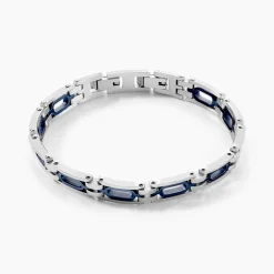 Bracelet Wild Acier Blanc Et Bleu-JOURDAN Online