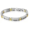 JOURDAN Bracelet Zephir Acier Bicolore Dore / Blanc
