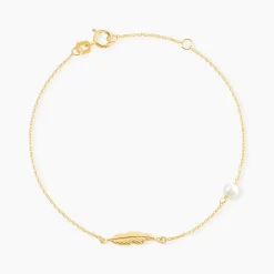 Histoire d'Or Bracelet Juditte Or Jaune Perle De Culture