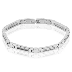 Bracelet Julien Acier Blanc-Histoire d'Or Best