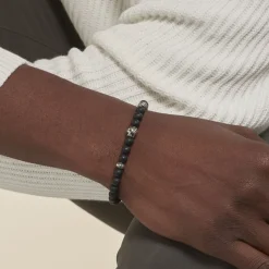 Histoire d'Or Bracelet Labhras Acier Blanc Agate