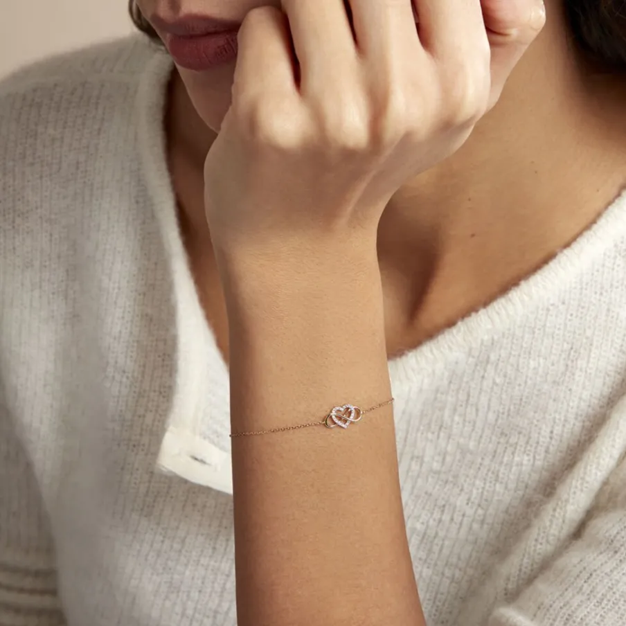 Histoire d'Or Bracelet Lacey Or Bicolore Oxyde De Zirconium