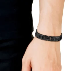 Bracelet Lacoste Metropole Acier Noir-LACOSTE BIJOUX Sale