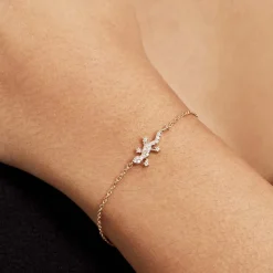 Histoire d'Or Bracelet Lehar Plaqué Or Oxyde De Zirconium