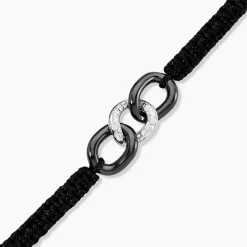 Bracelet Link Argent Blanc Oxyde De Zirconium Et Céramique-Histoire d'Or New