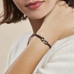 Bracelet Link Argent Blanc Oxyde De Zirconium Et Céramique-Histoire d'Or New