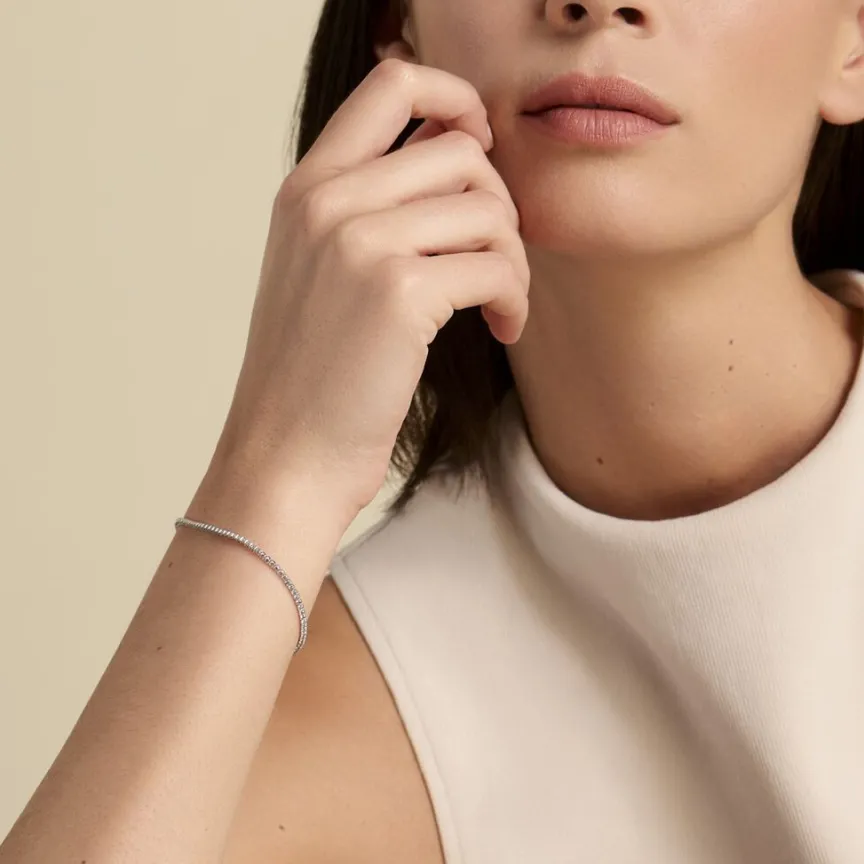 Bracelet Lou-anne Argent Blanc Oxyde De Zirconium-Histoire d'Or Discount