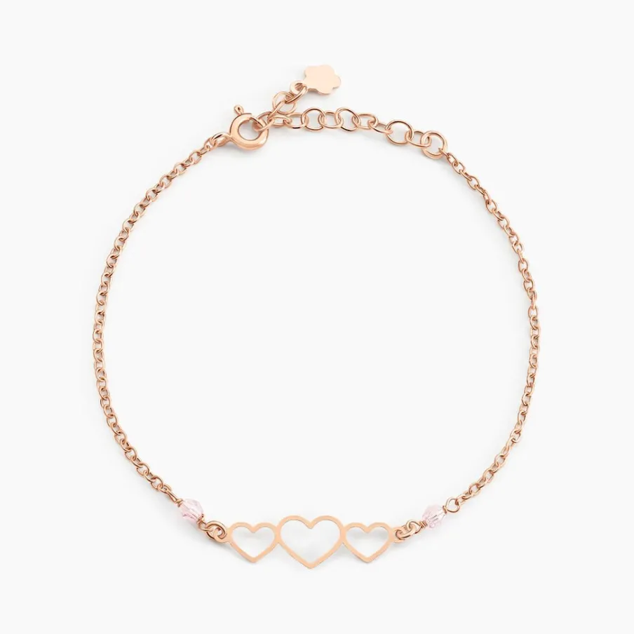 Histoire d'Or Bracelet Love Love Argent Rose Oxyde De Zirconium
