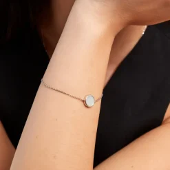 Histoire d'Or Bracelet Lunatique Argent Blanc Lapis Lazuli Nacre