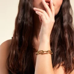 Bracelet Lyre Acier Jaune-Histoire d'Or Outlet