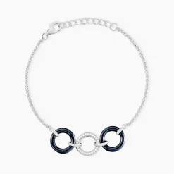 Bracelet Magalie Argent Blanc Céramique Et Oxyde De Zirconium-Histoire d'Or Best