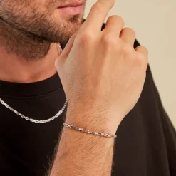 Histoire d'Or Bracelet Maille Donte Argent Blanc