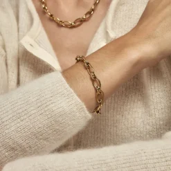 Histoire d'Or Bracelet Maille Perry Acier Doré