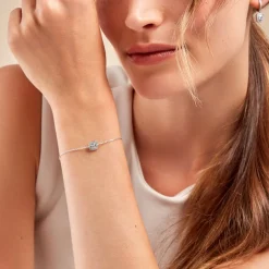 Bracelet Majesty Argent Blanc Oxyde De Zirconium-Histoire d'Or Discount