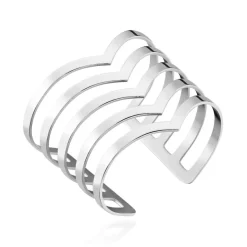 Bracelet Manchette Abid Acier Blanc-Histoire d'Or Clearance