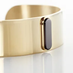 Bracelet Manchette Acier Doré Volcanus Agate-Histoire d'Or Hot