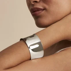 Bracelet Manchette Bento Acier Blanc-Histoire d'Or