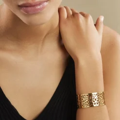 Histoire d'Or Bracelet Manchette Brenda Acier Jaune