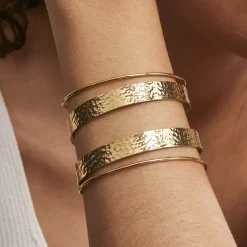 Histoire d'Or Bracelet Manchette Chita Acier Doré