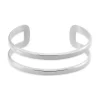 Histoire d'Or Bracelet Manchette Lisie Acier Blanc