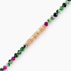 Bracelet Manua Plaqué Or Jaune Pierre D'imitation-Histoire d'Or Sale