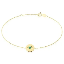 Histoire d'Or Bracelet Melchior Or Jaune Emeraude