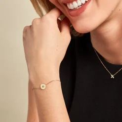 Histoire d'Or Bracelet Melchior Or Jaune Emeraude