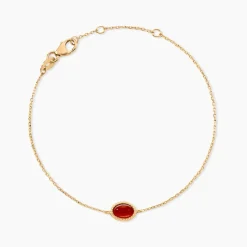 Histoire d'Or Bracelet Memory Plaqué Or Jaune Pierre De Synthese