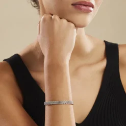 Bracelet Metropolitan Maille Fantaisie Acier Blanc-Histoire d'Or Discount