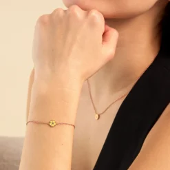 Histoire d'Or Bracelet Mimosa Argent Rose Oxyde De Zirconium