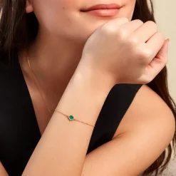 Histoire d'Or Bracelet Mirage Or Jaune Malachite