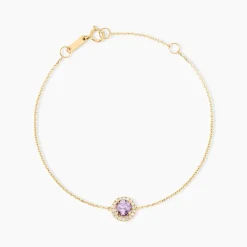 Bracelet Munira Or Jaune Améthyste Oxyde De Zirconium-Histoire d'Or Hot