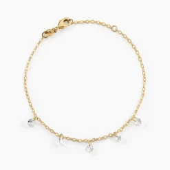 Histoire d'Or Bracelet Myosothis Plaqué Or Oxydes De Zirconium