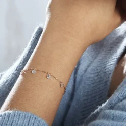 Histoire d'Or Bracelet Myosothis Plaqué Or Oxydes De Zirconium