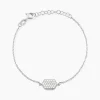 Histoire d'Or Bracelet Nawele Argent Blanc Oxyde De Zirconium