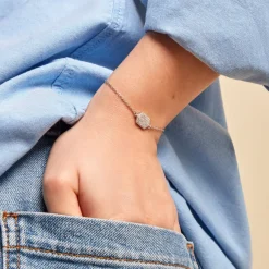 Histoire d'Or Bracelet Nawele Argent Blanc Oxyde De Zirconium