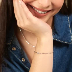 Histoire d'Or Bracelet Nexus Argent Blanc Oxyde De Zirconium