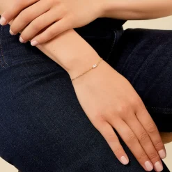 Bracelet Nigelle Argent Jaune Oxyde De Zirconium-Histoire d'Or New