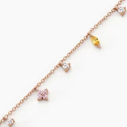 Bracelet Nimbe Argent Rose Oxyde De Zirconium-Histoire d'Or New