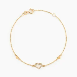 Histoire d'Or Bracelet Oleanne Or Jaune Oxyde De Zirconium
