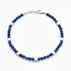 Bracelet Oleg Acier Blanc Sodalite-Histoire d'Or