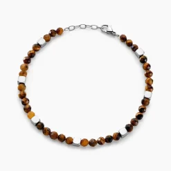 Bracelet Oleg Acier Blanc Oeil De Tigre-Histoire d'Or Clearance