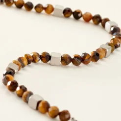 Bracelet Oleg Acier Blanc Oeil De Tigre-Histoire d'Or Clearance