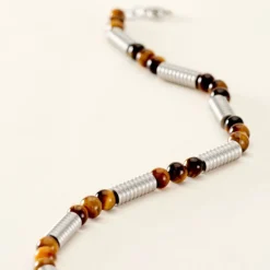 Bracelet Olek Acier Blanc Oeil De Tigre-Histoire d'Or Best