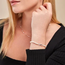 Bracelet Onassis Argent Blanc Perle De Culture Oxyde De Zirconium-Histoire d'Or Best