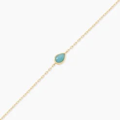 Histoire d'Or Bracelet Ondée Or Jaune Amazonite